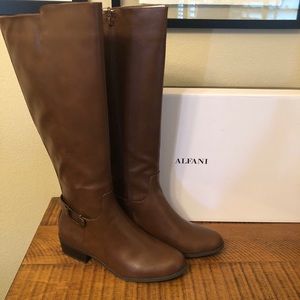 Alfani Kallumm Cognac Tall Boots Size 9